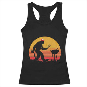 Bigfoot BBQ Racerback Tank Top Funny Barbecue Sasquatch Lovers Dad Grill Gift TS10 Black Print Your Wear