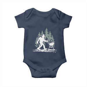 Bigfoot BBQ Baby Onesie Funny Sasquatch Barbecue Dad Grill Gift TS10 Navy Print Your Wear