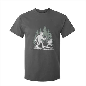 Bigfoot BBQ T Shirt For Kid Funny Sasquatch Barbecue Dad Grill Gift TS10 Dark Heather Print Your Wear