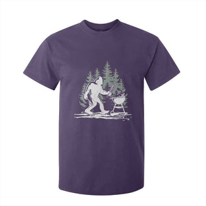 Bigfoot BBQ T Shirt For Kid Funny Sasquatch Barbecue Dad Grill Gift TS10 Purple Print Your Wear