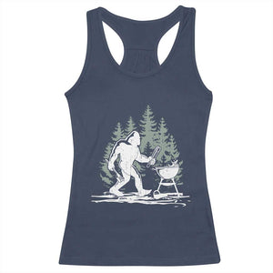 Bigfoot BBQ Racerback Tank Top Funny Sasquatch Barbecue Dad Grill Gift TS10 Navy Print Your Wear