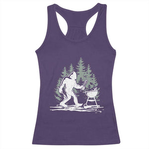 Bigfoot BBQ Racerback Tank Top Funny Sasquatch Barbecue Dad Grill Gift TS10 Purple Print Your Wear