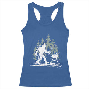 Bigfoot BBQ Racerback Tank Top Funny Sasquatch Barbecue Dad Grill Gift TS10 Royal Blue Print Your Wear