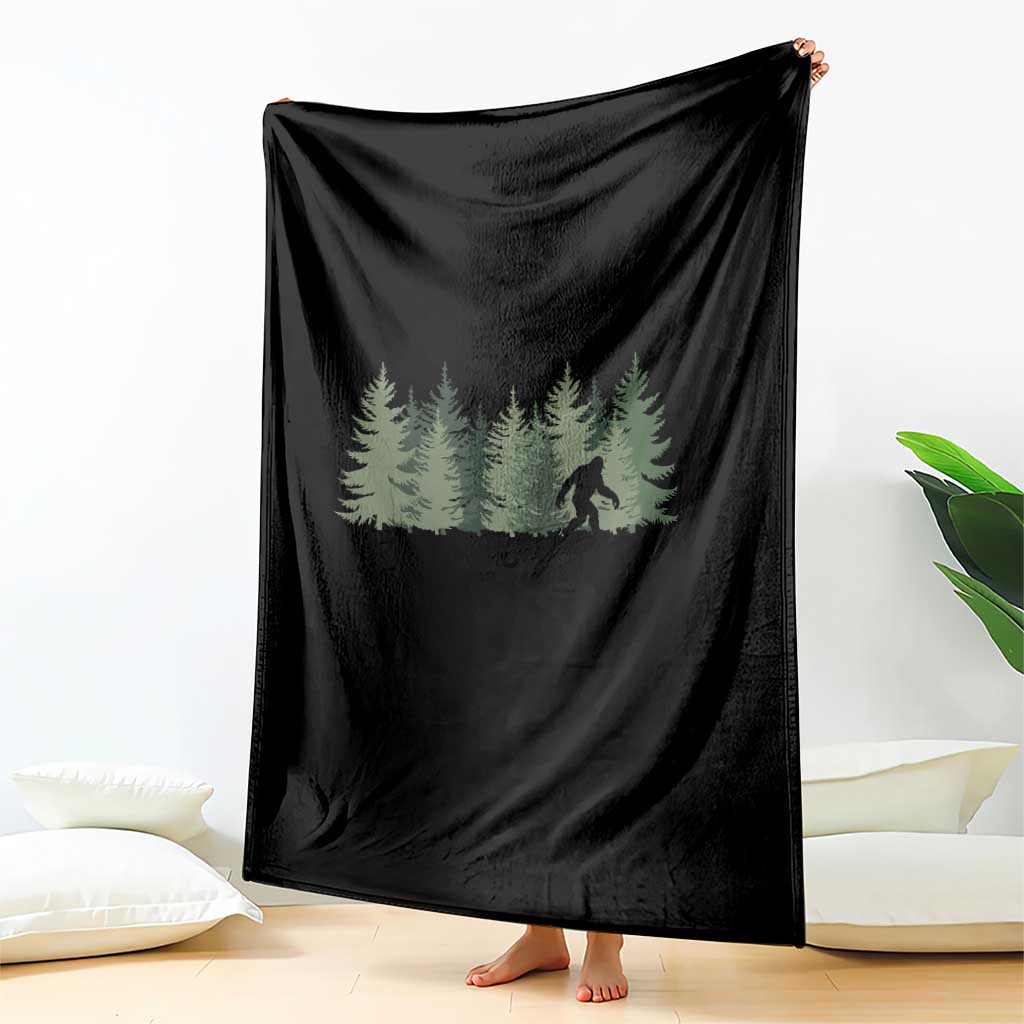 Bigfoot In The Forest Sasquatch Yeti Throw Blanket TS10 Print Your Wear