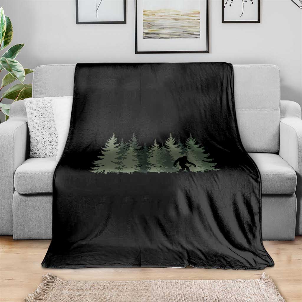 Bigfoot In The Forest Sasquatch Yeti Throw Blanket TS10 Print Your Wear