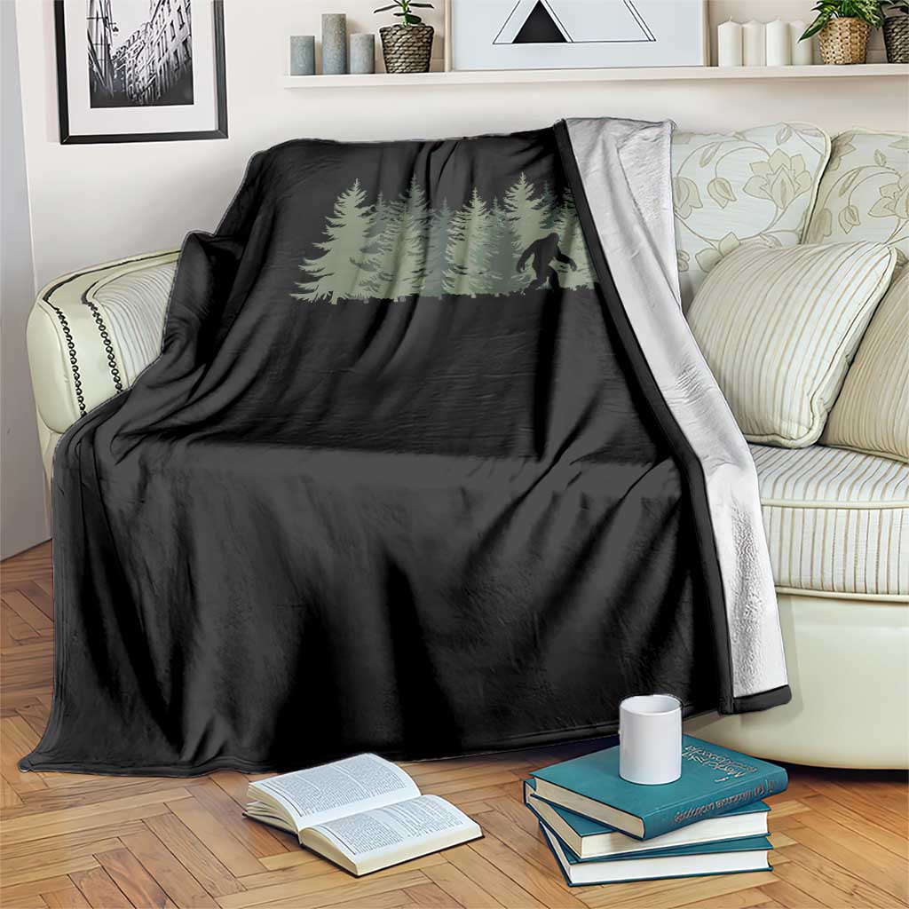 Bigfoot In The Forest Sasquatch Yeti Throw Blanket TS10 Print Your Wear