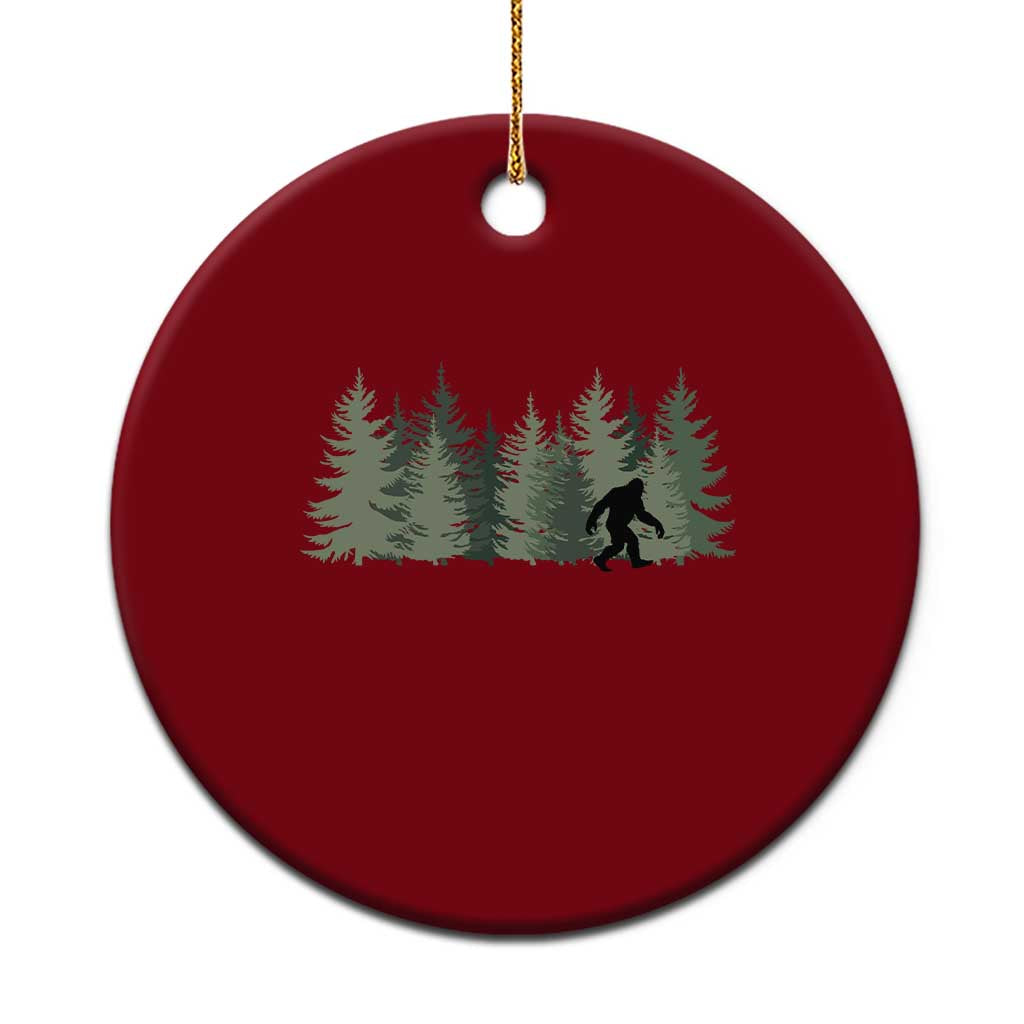 Bigfoot In The Forest Sasquatch Yeti Ceramic Ornament TS10 1pc Red Print Your Wear