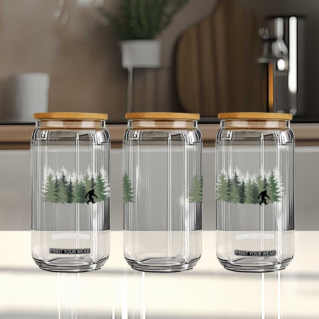 Bigfoot In The Forest Sasquatch Yeti Glass Can TS10 Print Your Wear
