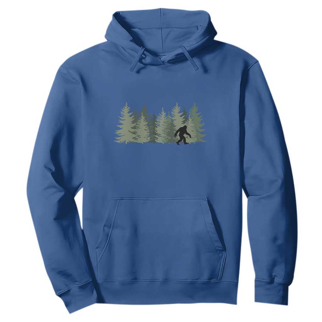Bigfoot In The Forest Sasquatch Yeti Hoodie TS10 Royal Blue Print Your Wear