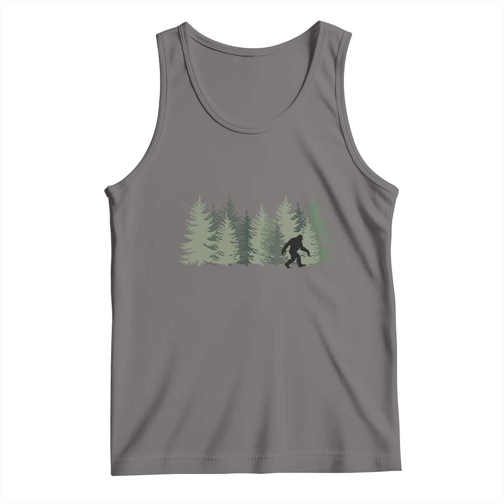 Bigfoot In The Forest Sasquatch Yeti Tank Top TS10 Deep Heather Print Your Wear