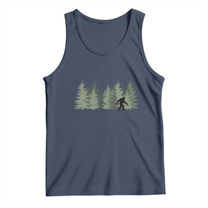 Bigfoot In The Forest Sasquatch Yeti Tank Top TS10 Navy Print Your Wear