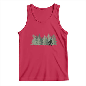 Bigfoot In The Forest Sasquatch Yeti Tank Top TS10 Red Print Your Wear