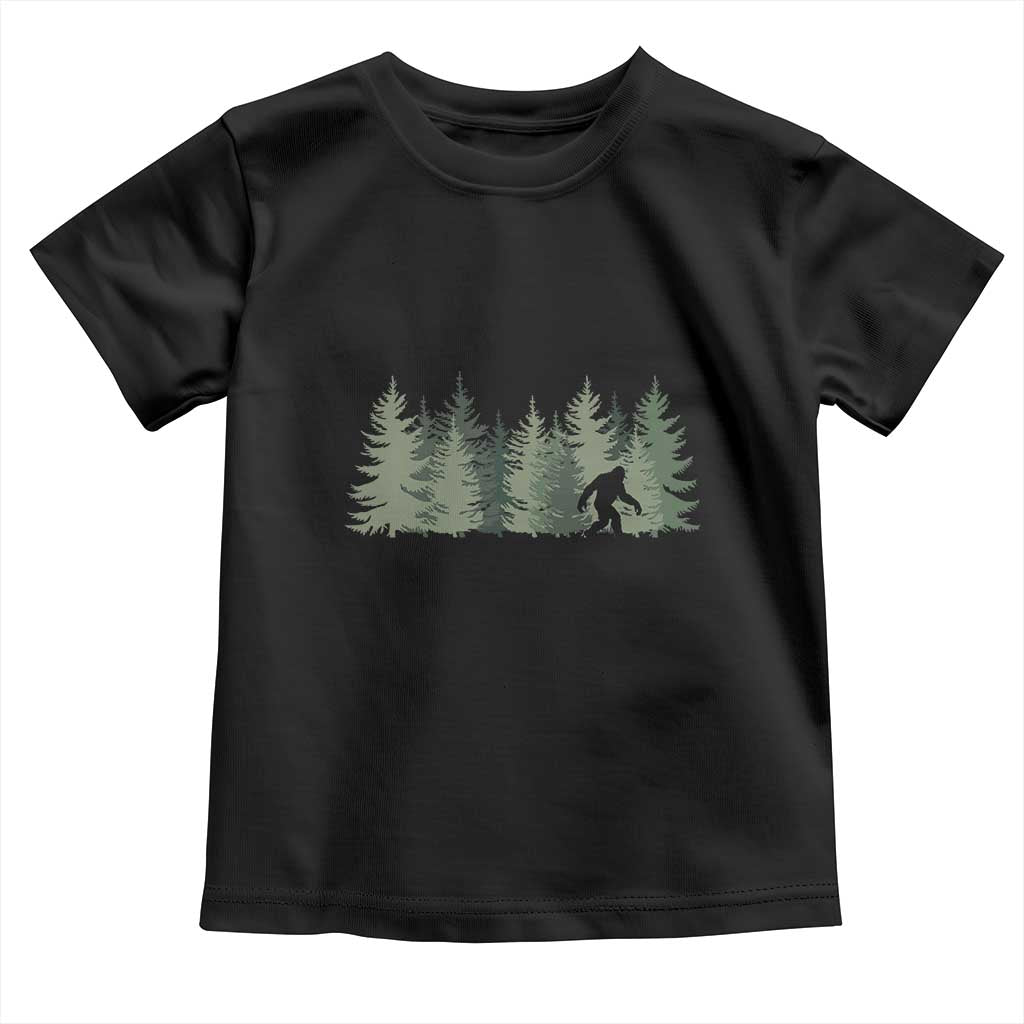 Bigfoot In The Forest Sasquatch Yeti Toddler T Shirt TS10 Black Print Your Wear