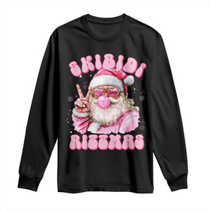 Skibidi Rizzmas Christmas Long Sleeve Shirt Rizz Santa Pink Bubble Gum Funny Xmas Girl Kids Gen Alpha TS10 Black Print Your Wear