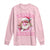 Skibidi Rizzmas Christmas Long Sleeve Shirt Rizz Santa Pink Bubble Gum Funny Xmas Girl Kids Gen Alpha TS10 Light Pink Print Your Wear