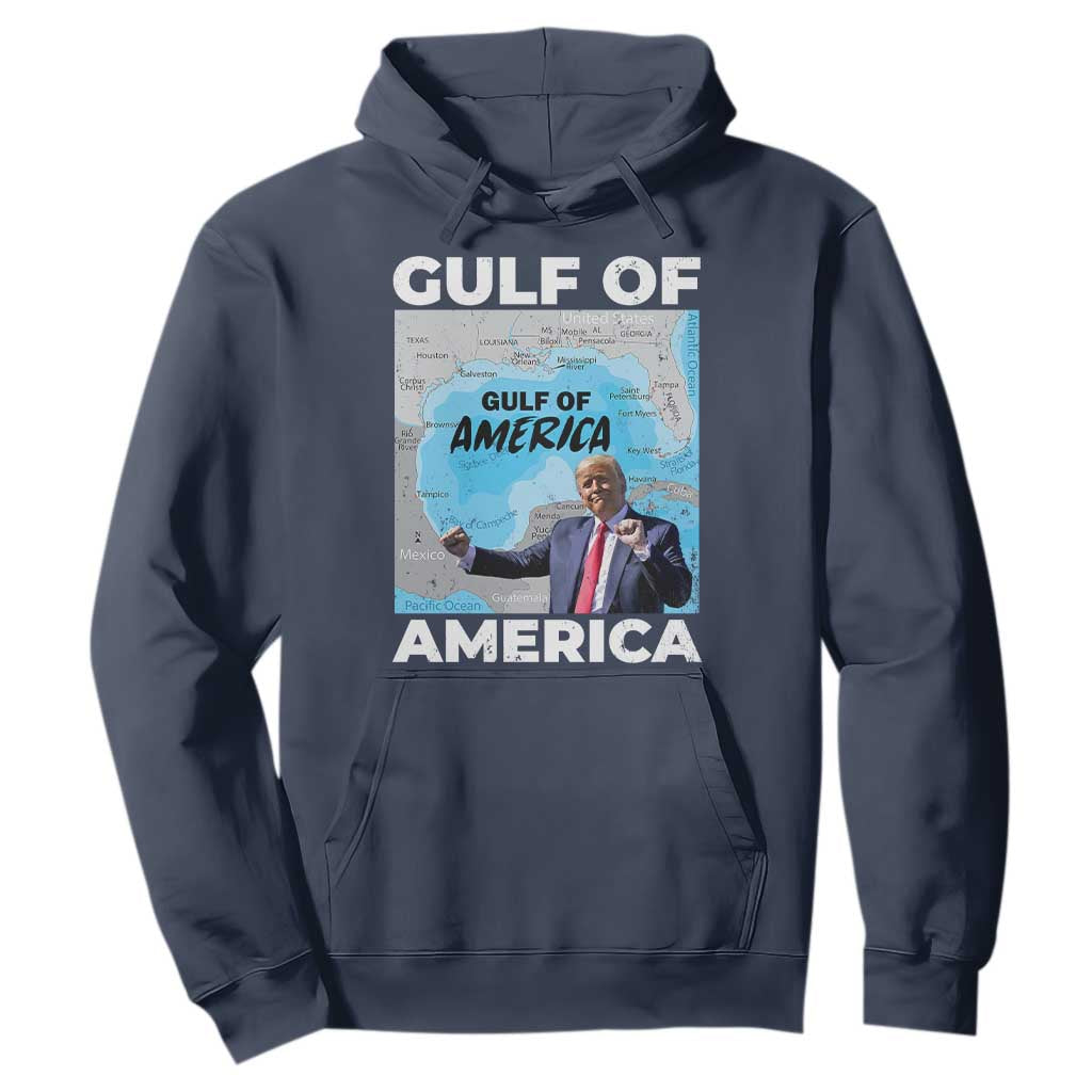 America's Gulf Mexico Hoodie Trump Dancing Funny Map TS10 Navy Print Your Wear