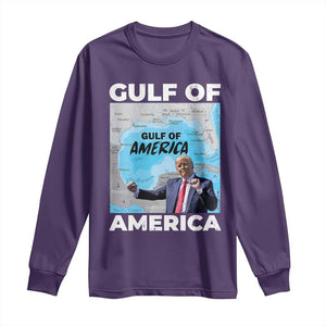 America's Gulf Mexico Long Sleeve Shirt Trump Dancing Funny Map TS10 Purple Print Your Wear