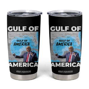 America's Gulf Mexico Tumbler Cup Trump Dancing Funny Map TS10 Black Print Your Wear