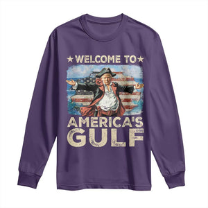 America's Gulf Mexico Long Sleeve Shirt Presdent Trump Pirate TS10 Purple Print Your Wear