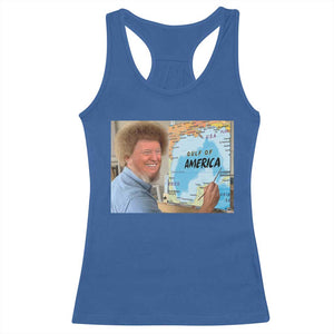 Funny America's Gulf Mexico Racerback Tank Top Presdent Trump TS10 Royal Blue Print Your Wear
