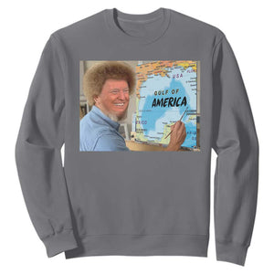 Funny America's Gulf Mexico Sweatshirt Presdent Trump TS10 Charcoal Print Your Wear