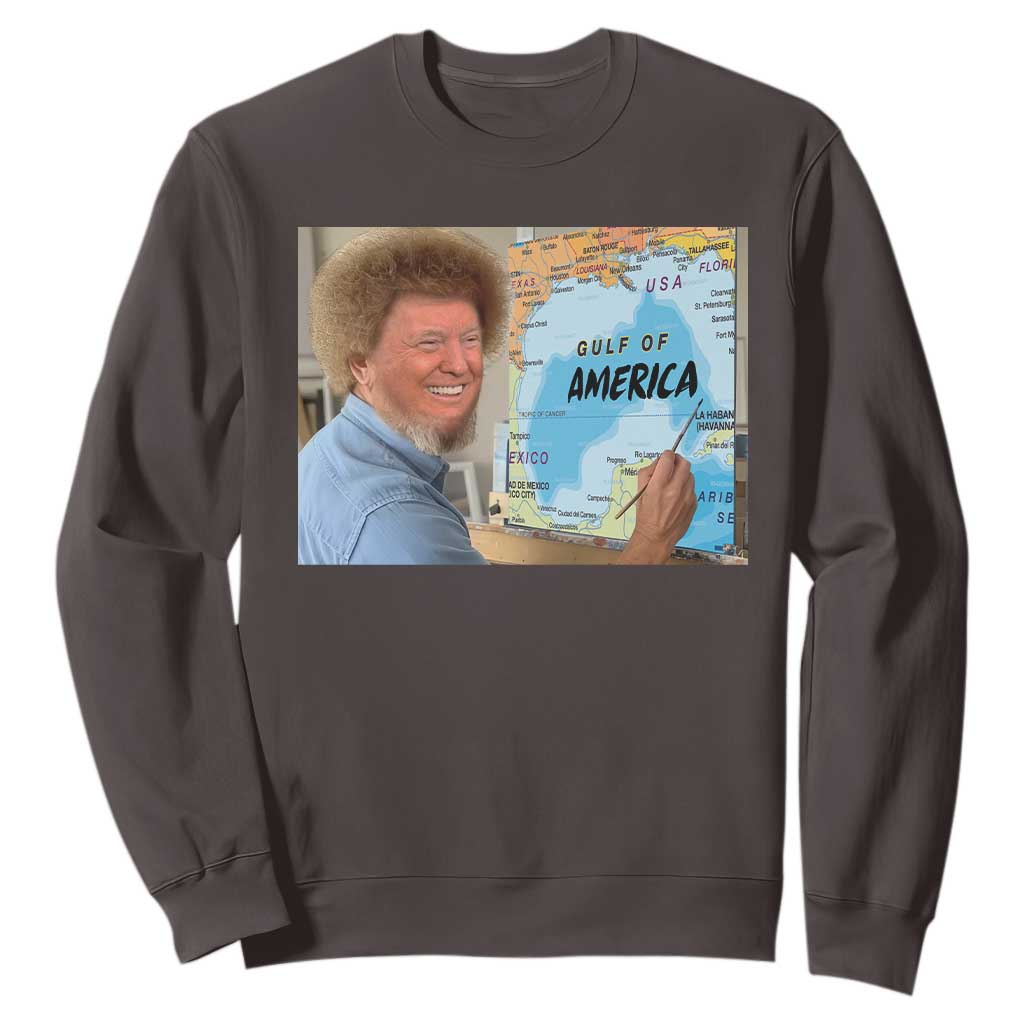 Funny America's Gulf Mexico Sweatshirt Presdent Trump TS10 Dark Chocolate Print Your Wear