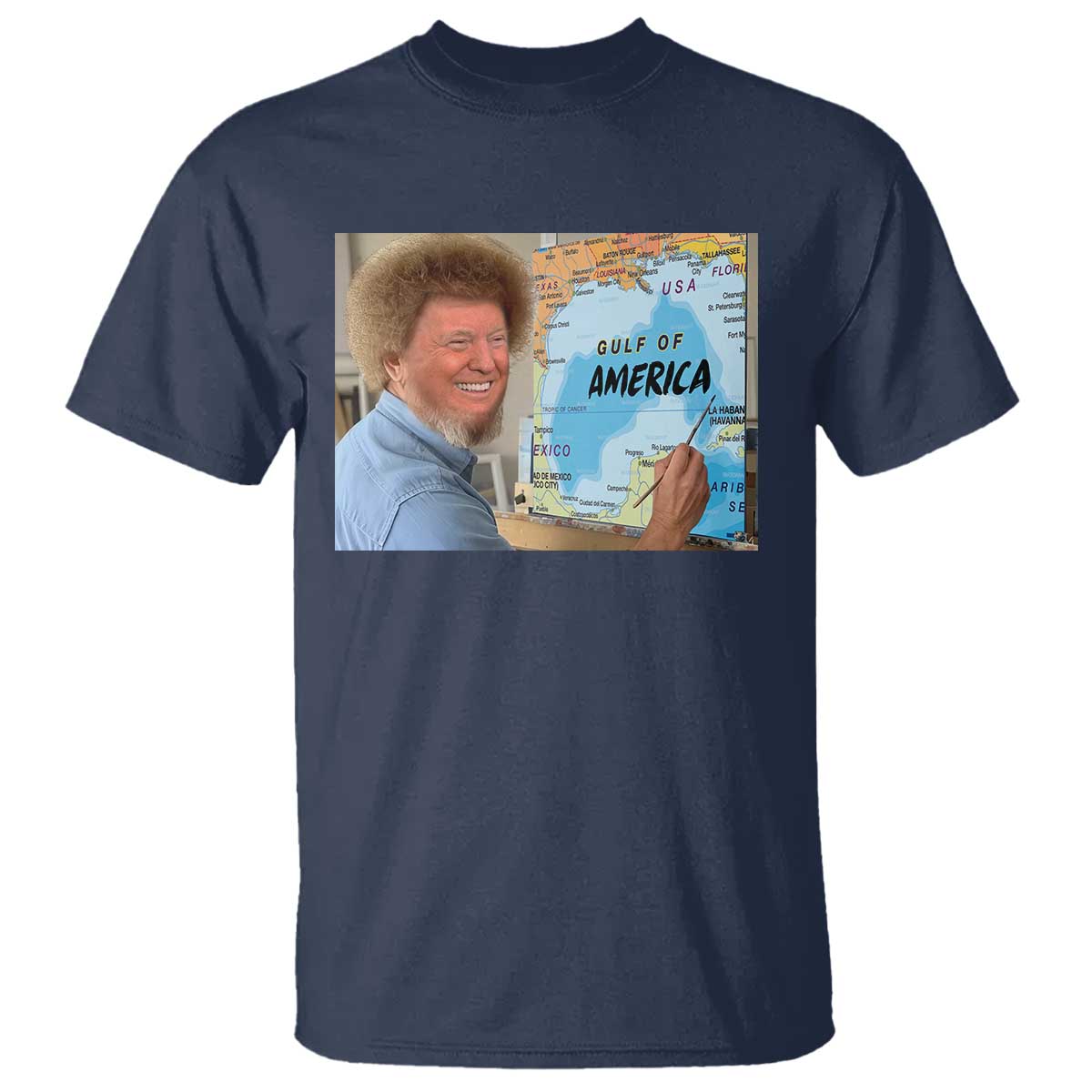 Funny America's Gulf Mexico T Shirt Presdent Trump TS10 Navy Print Your Wear