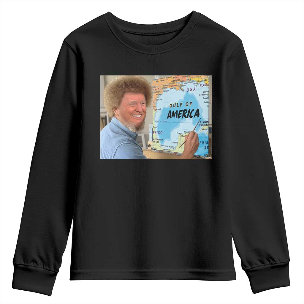 Funny America's Gulf Mexico Youth Sweatshirt Presdent Trump TS10 Black Print Your Wear