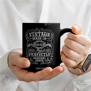80th Birthday Gift Coffee Mug Vintage Born 1945 Turning 80 Year Old TS10 Print Your Wear