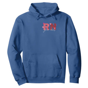 Personalized Registered Nurse Hoodie Custom Name Cute Nurse Gift Valentines Day Heart TS10 Royal Blue Print Your Wear