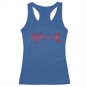 Valentine Gamer Racerback Tank Top Heartbeat Video Games Gaming Boys TS10 Royal Blue Print Your Wear