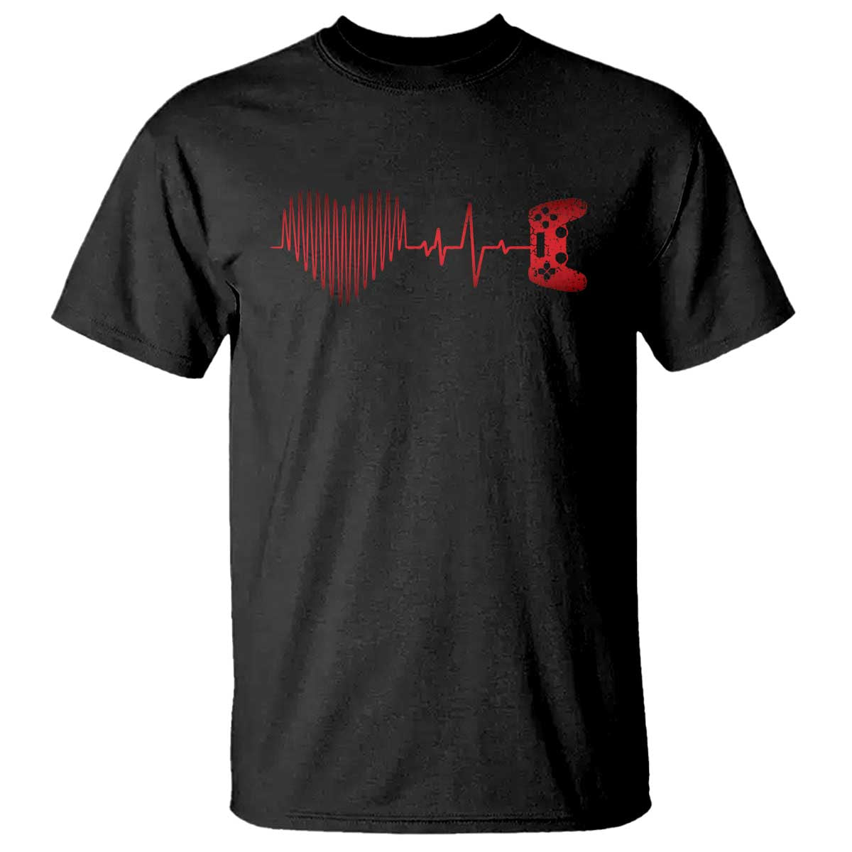 Valentine Gamer T Shirt Heartbeat Video Games Gaming Boys TS10 Black Print Your Wear