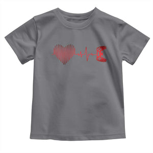 Valentine Gamer Toddler T Shirt Heartbeat Video Games Gaming Boys TS10 Charcoal Print Your Wear