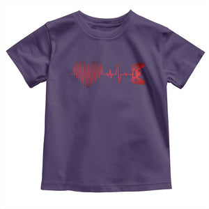 Valentine Gamer Toddler T Shirt Heartbeat Video Games Gaming Boys TS10 Purple Print Your Wear