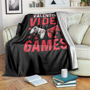 Funny Valentines Gamer Throw Blanket V is for Video Games TS10 Print Your Wear