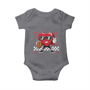 Funny Valentines Day Gamer Baby Onesie Gamer Heartbeat Video Games Gaming TS10 Charcoal Print Your Wear