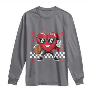 Funny Valentines Day Gamer Long Sleeve Shirt Gamer Heartbeat Video Games Gaming TS10 Charcoal Print Your Wear