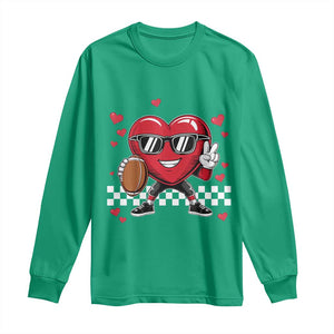 Funny Valentines Day Gamer Long Sleeve Shirt Gamer Heartbeat Video Games Gaming TS10 Irish Green Print Your Wear