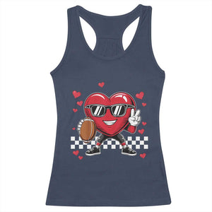 Funny Valentines Day Gamer Racerback Tank Top Gamer Heartbeat Video Games Gaming TS10 Navy Print Your Wear