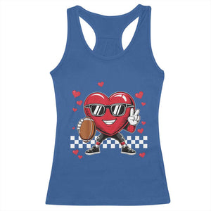 Funny Valentines Day Gamer Racerback Tank Top Gamer Heartbeat Video Games Gaming TS10 Royal Blue Print Your Wear