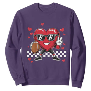 Funny Valentines Day Gamer Sweatshirt Gamer Heartbeat Video Games Gaming TS10 Purple Print Your Wear