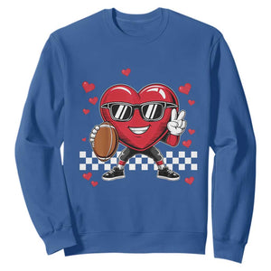 Funny Valentines Day Gamer Sweatshirt Gamer Heartbeat Video Games Gaming TS10 Royal Blue Print Your Wear