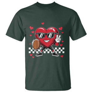 Funny Valentines Day Gamer T Shirt Gamer Heartbeat Video Games Gaming TS10 Dark Forest Green Print Your Wear