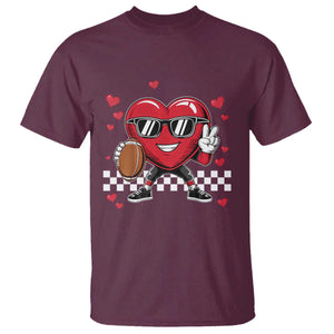 Funny Valentines Day Gamer T Shirt Gamer Heartbeat Video Games Gaming TS10 Maroon Print Your Wear