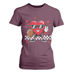 Funny Valentines Day Gamer T Shirt For Women Gamer Heartbeat Video Games Gaming TS10 Maroon Print Your Wear