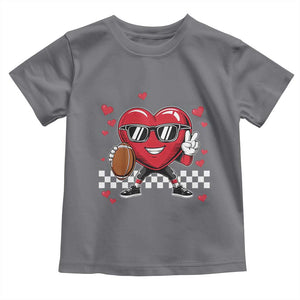 Funny Valentines Day Gamer Toddler T Shirt Gamer Heartbeat Video Games Gaming TS10 Charcoal Print Your Wear