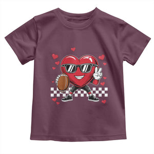 Funny Valentines Day Gamer Toddler T Shirt Gamer Heartbeat Video Games Gaming TS10 Maroon Print Your Wear