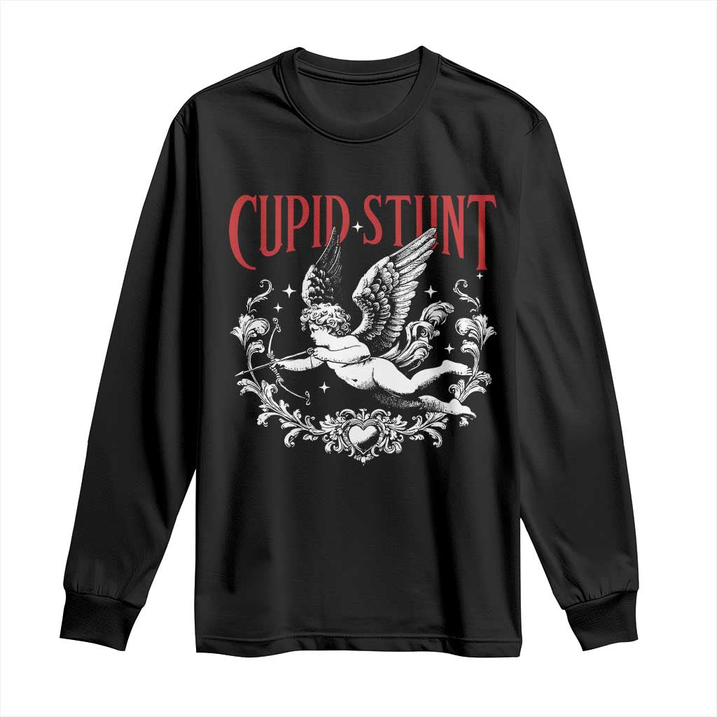 Valentines Party Retro Cupid Stunt Long Sleeve Shirt TS10 Black Print Your Wear