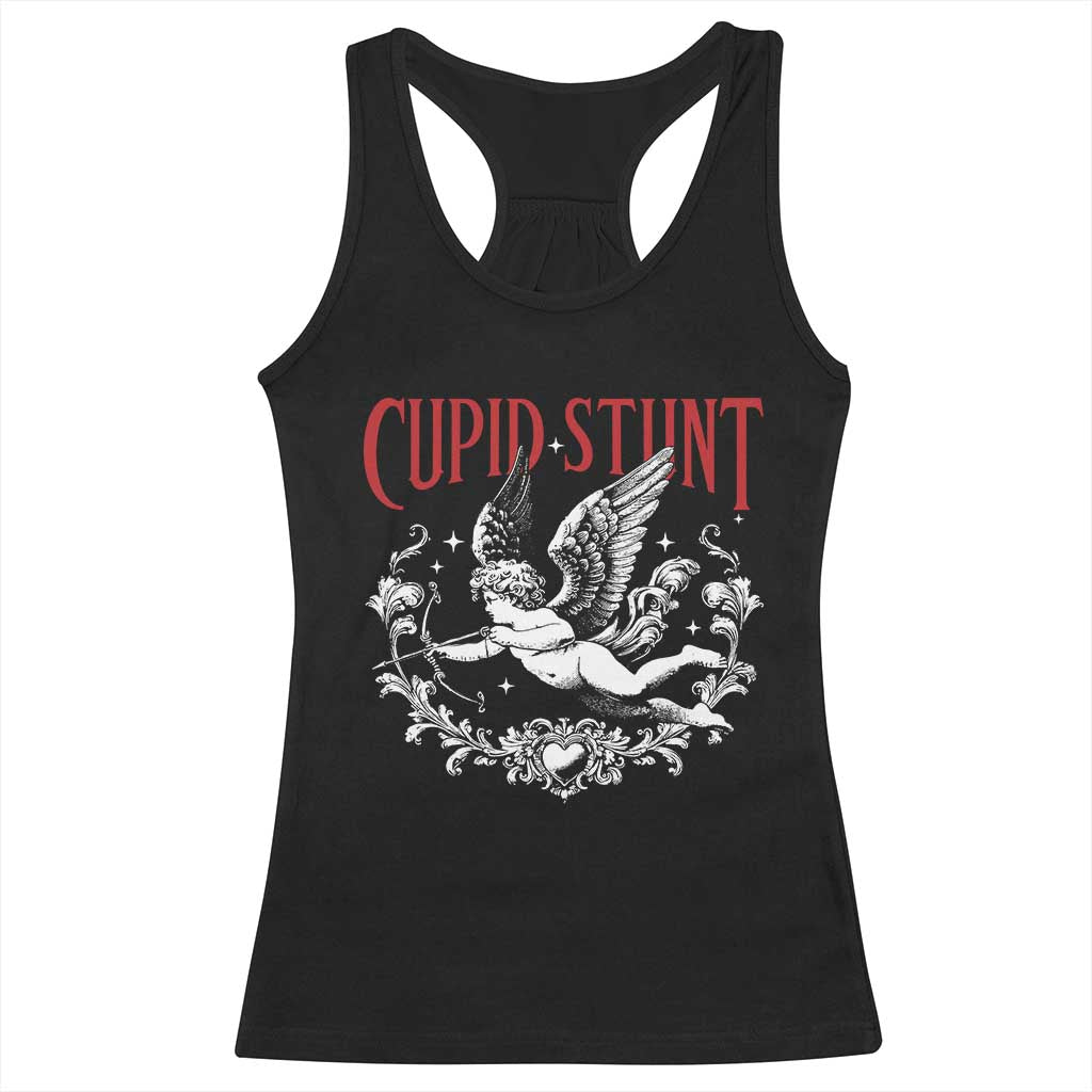 Valentines Party Retro Cupid Stunt Racerback Tank Top TS10 Black Print Your Wear