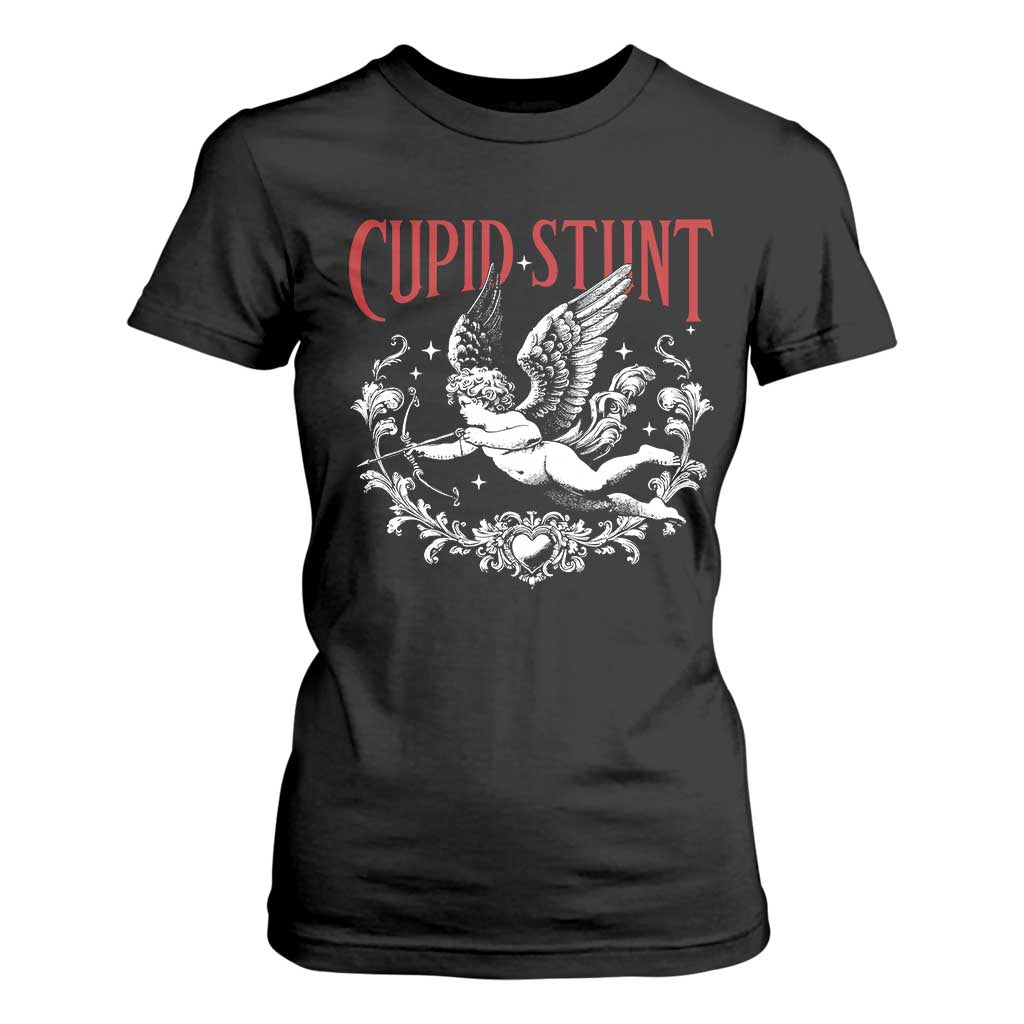 Valentines Party Retro Cupid Stunt T Shirt For Women TS10 Black Print Your Wear